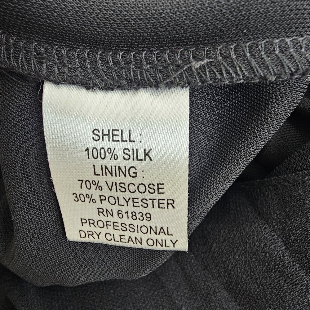 Rickie Freeman by Teri Jon Women's Black Silk Jewel Midi Dress Size 14 $440 MSRP - Picture 16 of 16